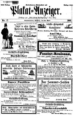 Pfälzische Volkszeitung Sonntag 26. April 1868