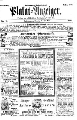 Pfälzische Volkszeitung Sonntag 10. Mai 1868