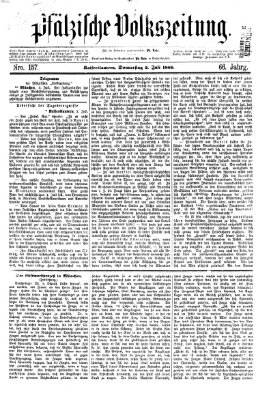 Pfälzische Volkszeitung Donnerstag 2. Juli 1868