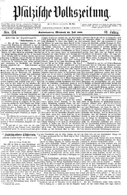 Pfälzische Volkszeitung Mittwoch 22. Juli 1868