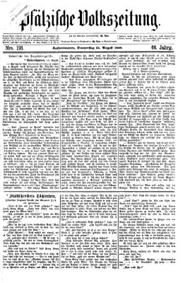 Pfälzische Volkszeitung Donnerstag 13. August 1868