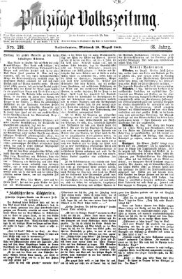 Pfälzische Volkszeitung Mittwoch 19. August 1868