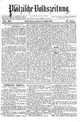 Pfälzische Volkszeitung Freitag 21. August 1868