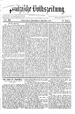 Pfälzische Volkszeitung Donnerstag 3. September 1868