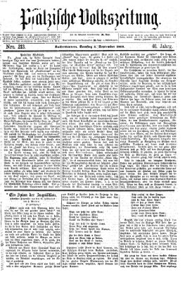 Pfälzische Volkszeitung Samstag 5. September 1868