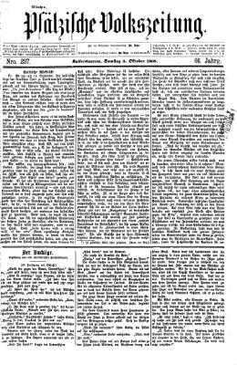 Pfälzische Volkszeitung Samstag 3. Oktober 1868