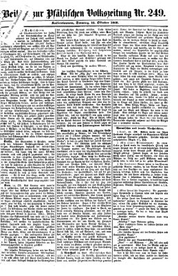 Pfälzische Volkszeitung Sonntag 18. Oktober 1868