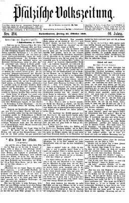 Pfälzische Volkszeitung Freitag 23. Oktober 1868