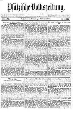 Pfälzische Volkszeitung Donnerstag 5. November 1868