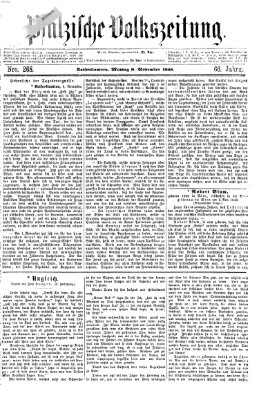 Pfälzische Volkszeitung Montag 9. November 1868