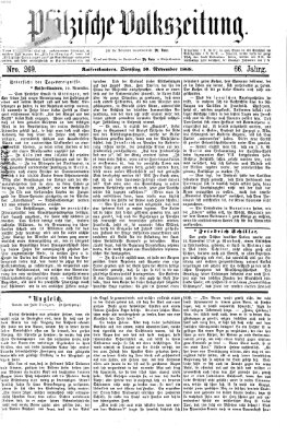 Pfälzische Volkszeitung Dienstag 10. November 1868