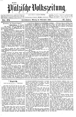 Pfälzische Volkszeitung Montag 16. November 1868