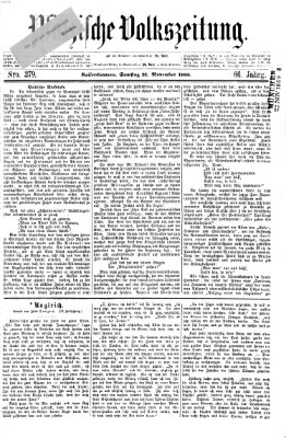 Pfälzische Volkszeitung Samstag 21. November 1868