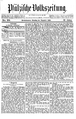 Pfälzische Volkszeitung Dienstag 22. Dezember 1868