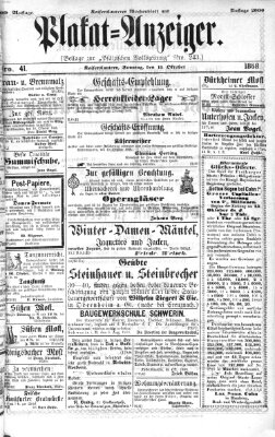 Pfälzische Volkszeitung Sonntag 11. Oktober 1868