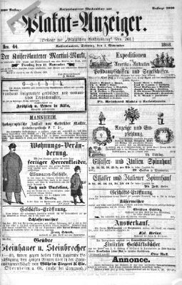 Pfälzische Volkszeitung Sonntag 1. November 1868