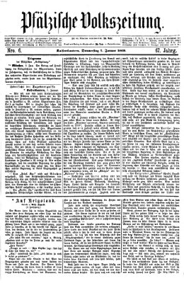 Pfälzische Volkszeitung Donnerstag 7. Januar 1869