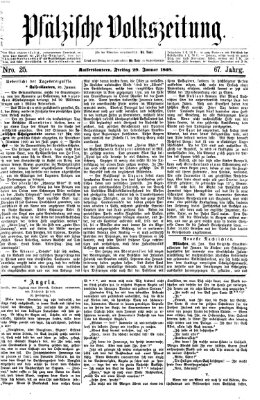 Pfälzische Volkszeitung Freitag 29. Januar 1869