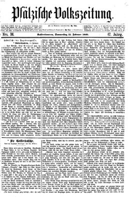 Pfälzische Volkszeitung Donnerstag 11. Februar 1869