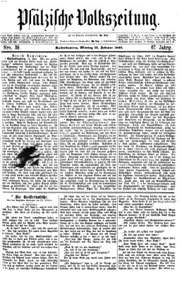 Pfälzische Volkszeitung Montag 15. Februar 1869