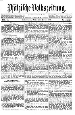 Pfälzische Volkszeitung Mittwoch 24. Februar 1869