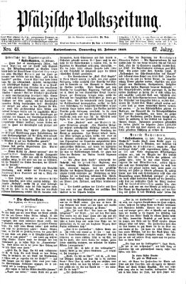 Pfälzische Volkszeitung Donnerstag 25. Februar 1869