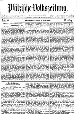 Pfälzische Volkszeitung Freitag 5. März 1869