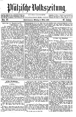 Pfälzische Volkszeitung Montag 8. März 1869