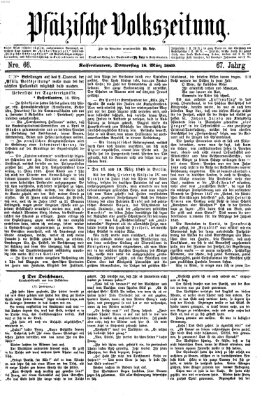 Pfälzische Volkszeitung Donnerstag 18. März 1869