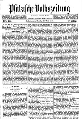 Pfälzische Volkszeitung Dienstag 27. April 1869