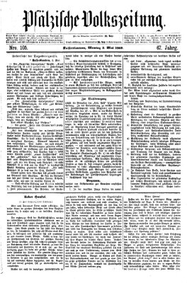 Pfälzische Volkszeitung Montag 3. Mai 1869