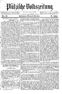 Pfälzische Volkszeitung Montag 10. Mai 1869