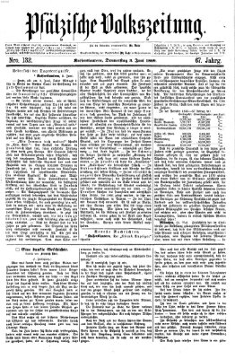 Pfälzische Volkszeitung Donnerstag 3. Juni 1869