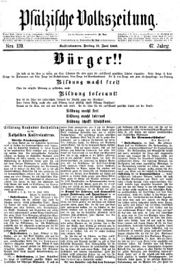 Pfälzische Volkszeitung Freitag 11. Juni 1869