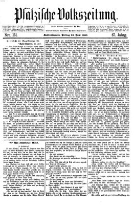 Pfälzische Volkszeitung Freitag 25. Juni 1869