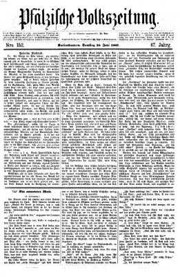 Pfälzische Volkszeitung Samstag 26. Juni 1869