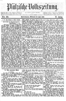 Pfälzische Volkszeitung Mittwoch 30. Juni 1869