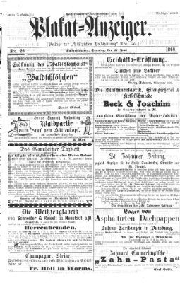 Pfälzische Volkszeitung Sonntag 27. Juni 1869