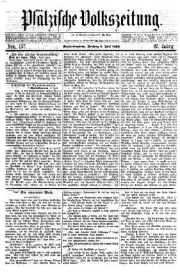 Pfälzische Volkszeitung Freitag 2. Juli 1869