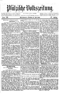 Pfälzische Volkszeitung Dienstag 27. Juli 1869