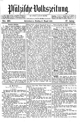 Pfälzische Volkszeitung Samstag 21. August 1869