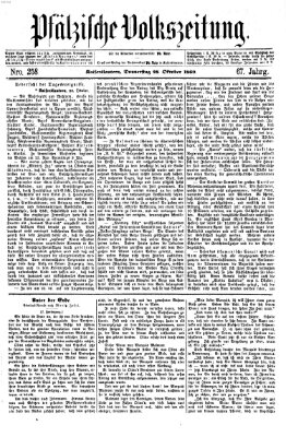 Pfälzische Volkszeitung Donnerstag 28. Oktober 1869