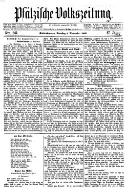 Pfälzische Volkszeitung Dienstag 2. November 1869