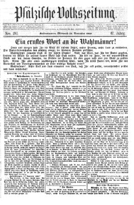 Pfälzische Volkszeitung Mittwoch 24. November 1869