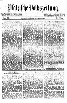 Pfälzische Volkszeitung Freitag 3. Dezember 1869