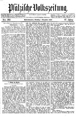 Pfälzische Volkszeitung Dienstag 7. Dezember 1869