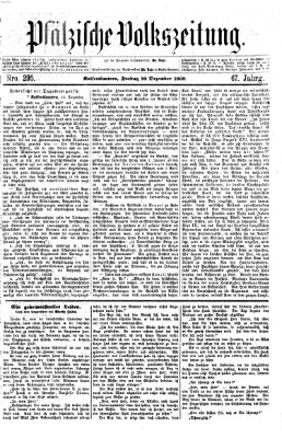 Pfälzische Volkszeitung Freitag 10. Dezember 1869