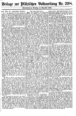 Pfälzische Volkszeitung Dienstag 14. Dezember 1869