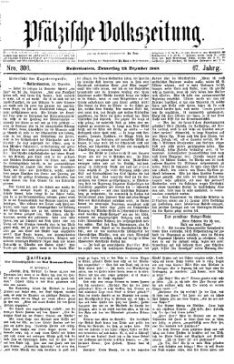 Pfälzische Volkszeitung Donnerstag 23. Dezember 1869