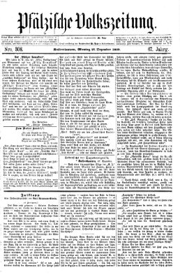 Pfälzische Volkszeitung Montag 27. Dezember 1869